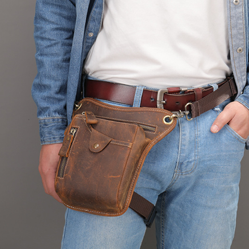 Motorcycle Gear Backpack - Vintage Men Waist Fanny Pack Drop