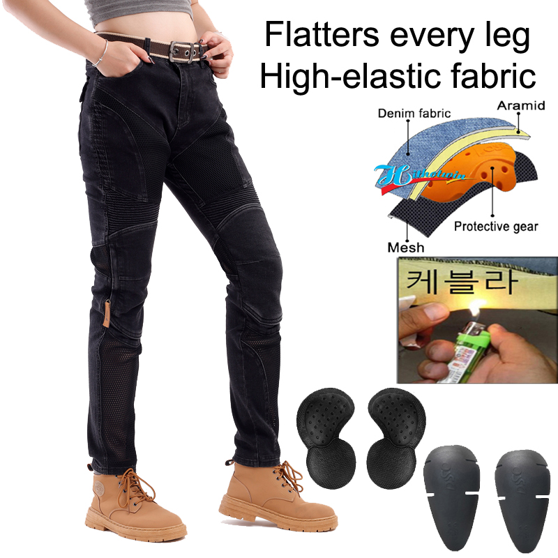 Motorcycle Gear For Summer - Kevlar Motorcycle Jeans Women Abrasion Resistant