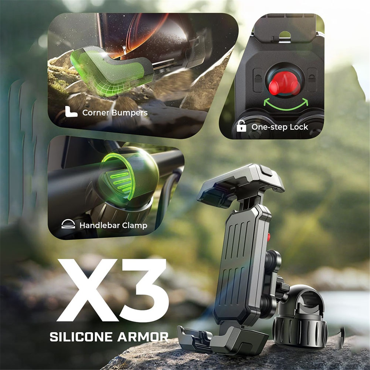 2525+ Bike Phone Holder, Anti- - Phone Mount Handlebar avis et prix