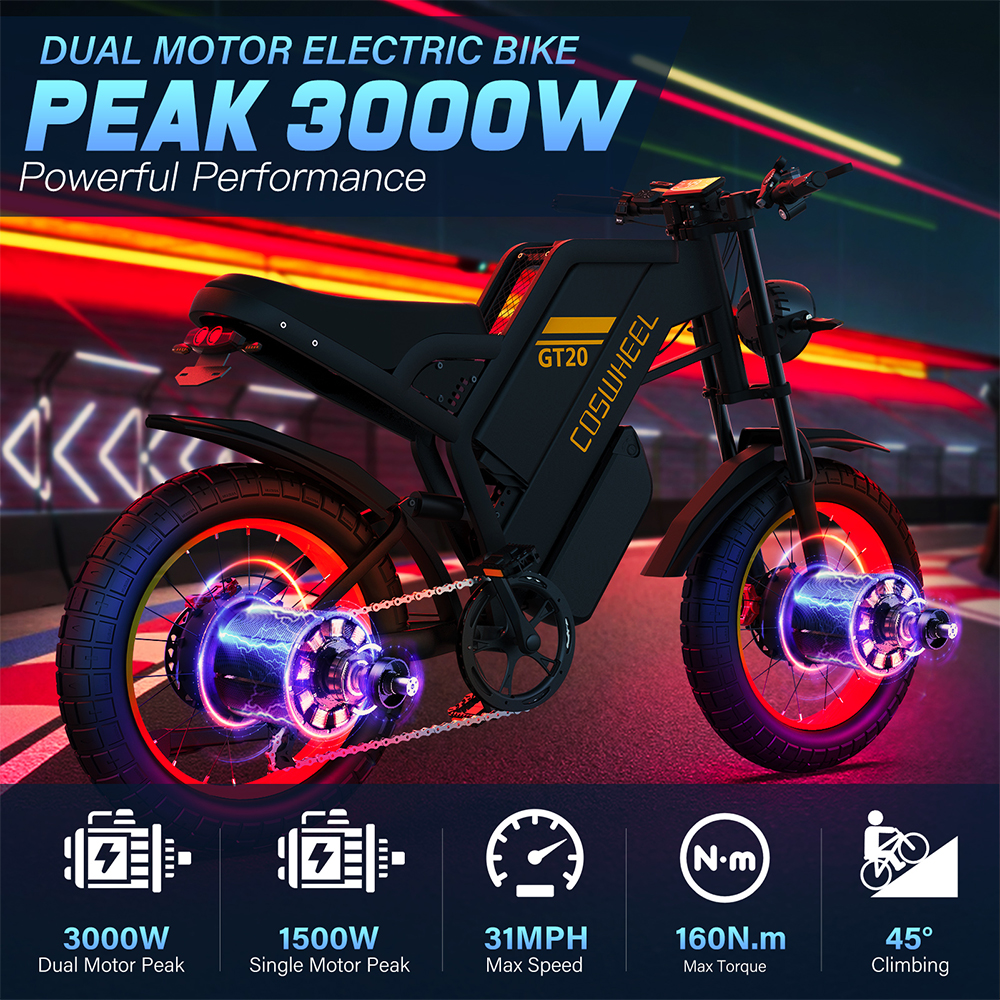 Coswheel Electric bike for Adu - Motorcycle Gear Ratings avis et prix