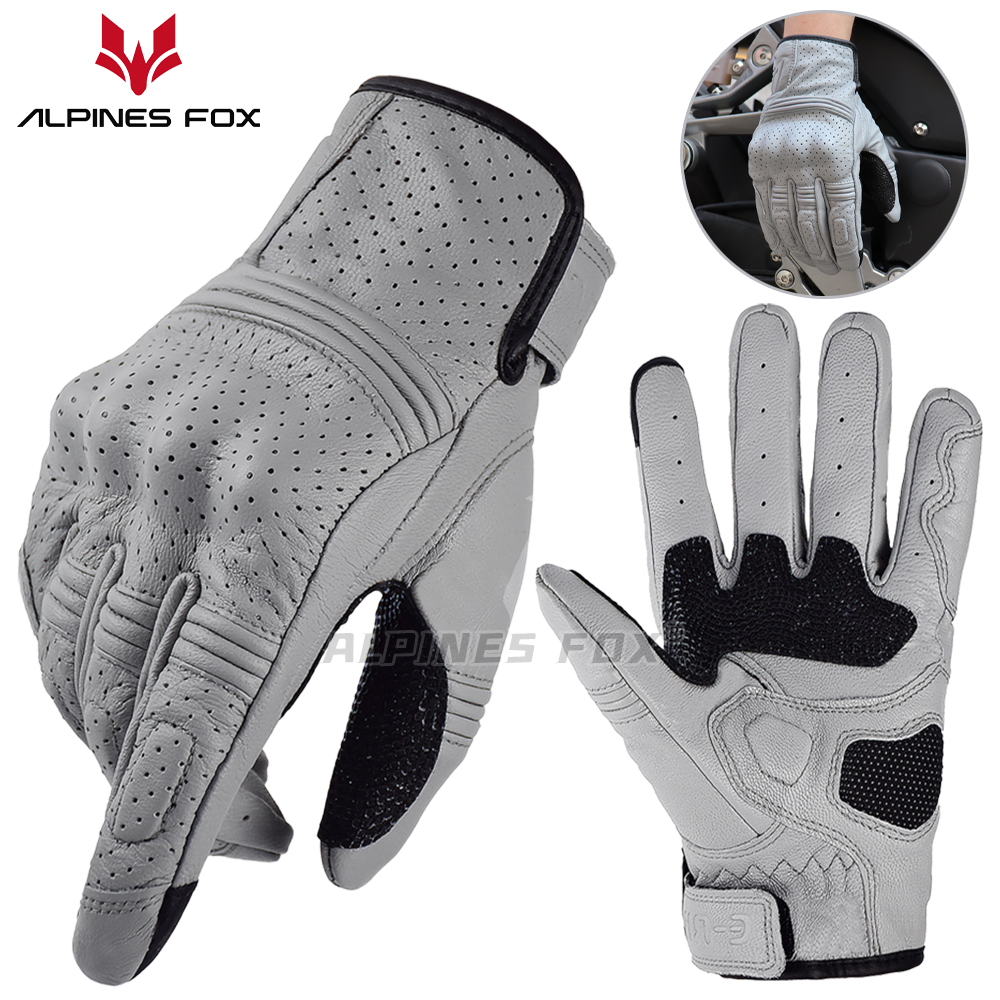 Retro Motorcycle Leather Glove - Motorcycle Gear Fox avis et prix