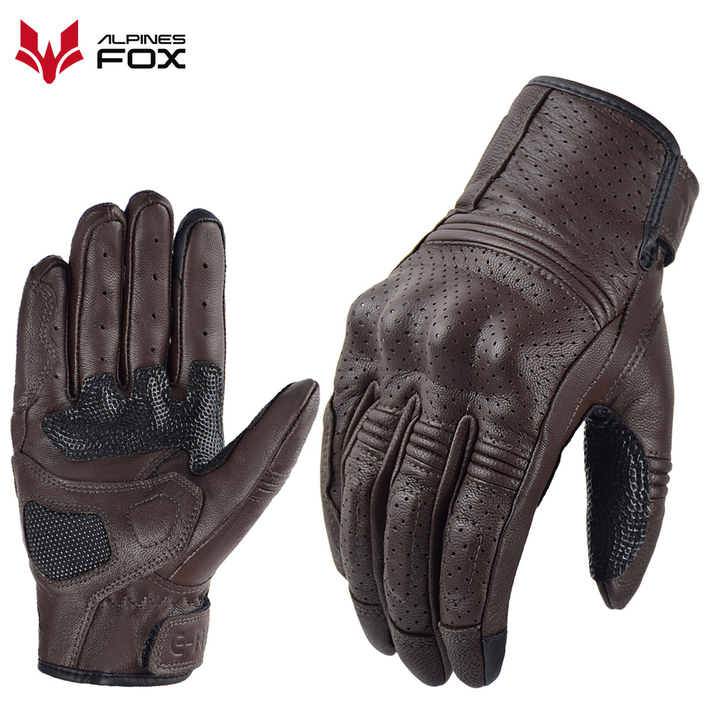 Retro Motorcycle Leather Glove - Motorcycle Gear Fox avis et prix