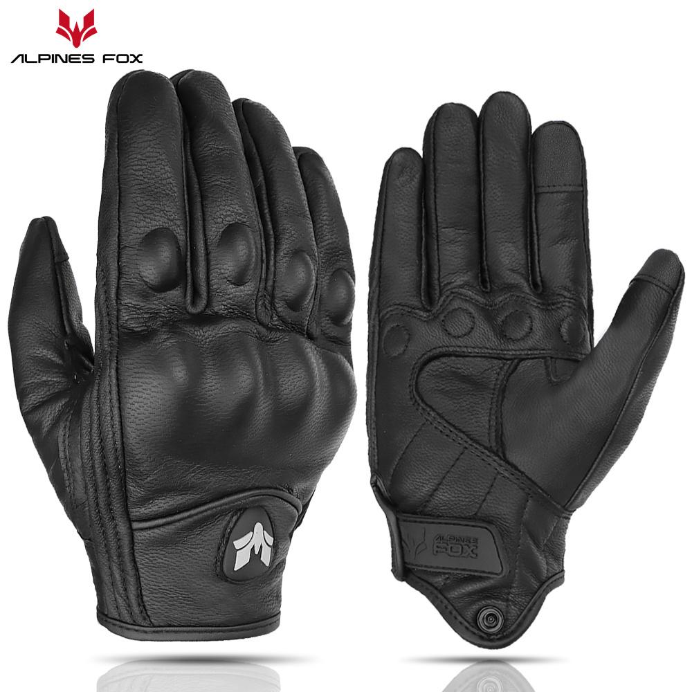 Retro Motorcycle Leather Glove - Motorcycle Gear Fox avis et prix