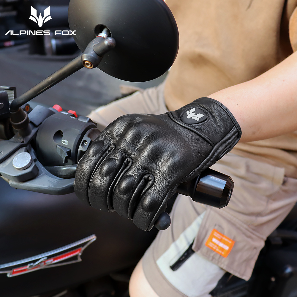 Retro Motorcycle Leather Glove - Motorcycle Gear Fox avis et prix
