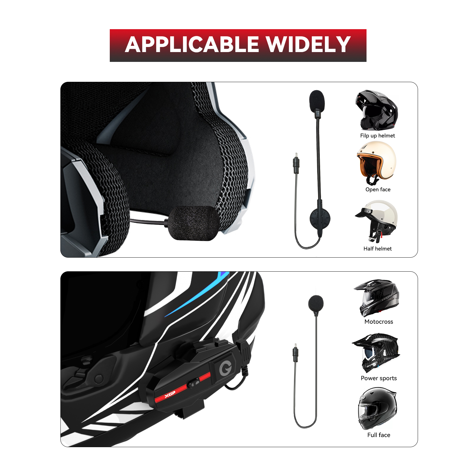 XGP X2 Motorcycle Intercom Hea - Motorcycle Gear Full Set avis et prix