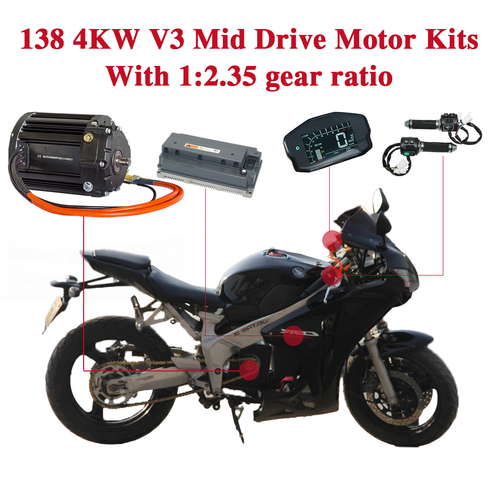 4000W Mid Drive Motor Kit with - Motorcycle Gear Ratings avis et prix
