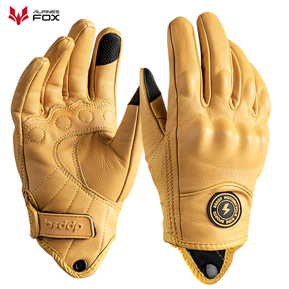 Retro Leather Motorcycle Glove - Motorcycle Gear Fox avis et prix